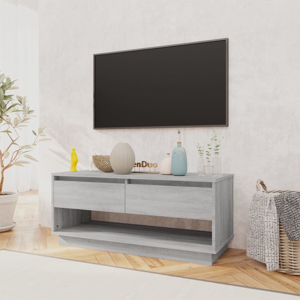 812973 vidaXL TV Cabinet Gray Sonoma 102x41x44 cm Chipboard