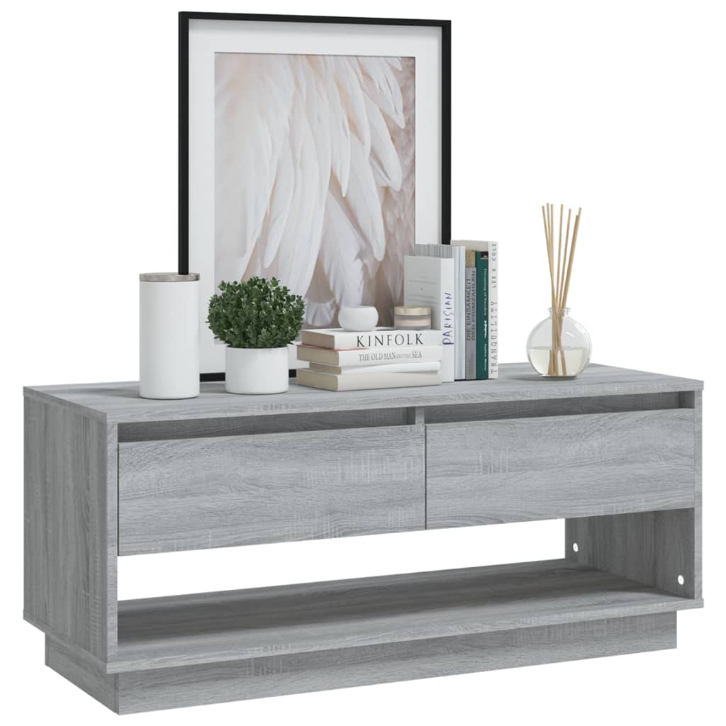 812973 vidaXL TV Cabinet Gray Sonoma 102x41x44 cm Chipboard