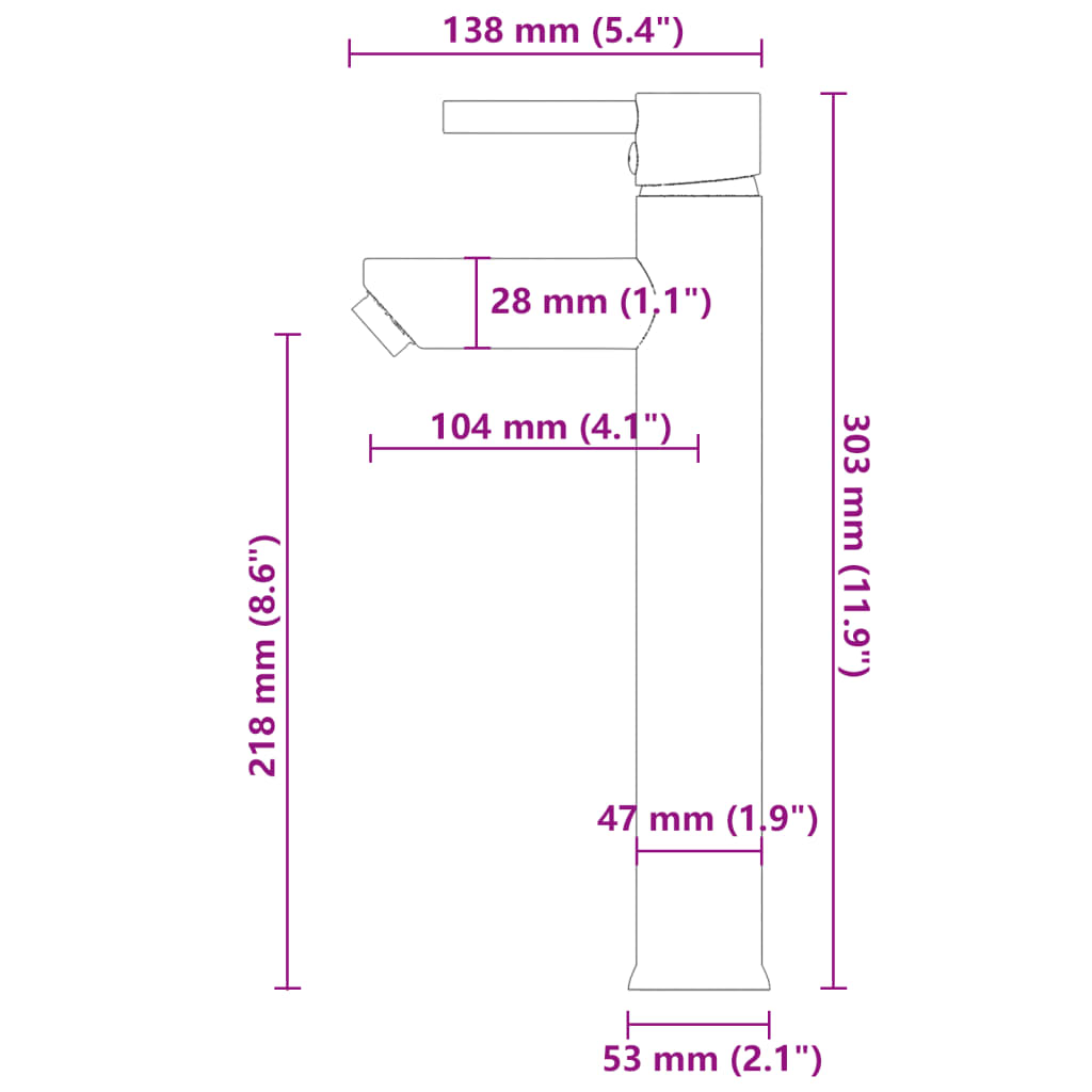 Bathroom sink, push-type tap and drain, brown tempered glass