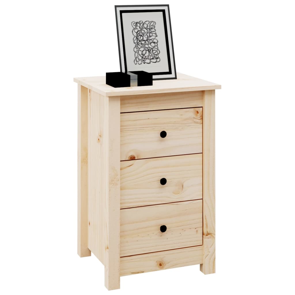 Bedside tables, 2 pcs., 40x35x61.5 cm, solid pine wood