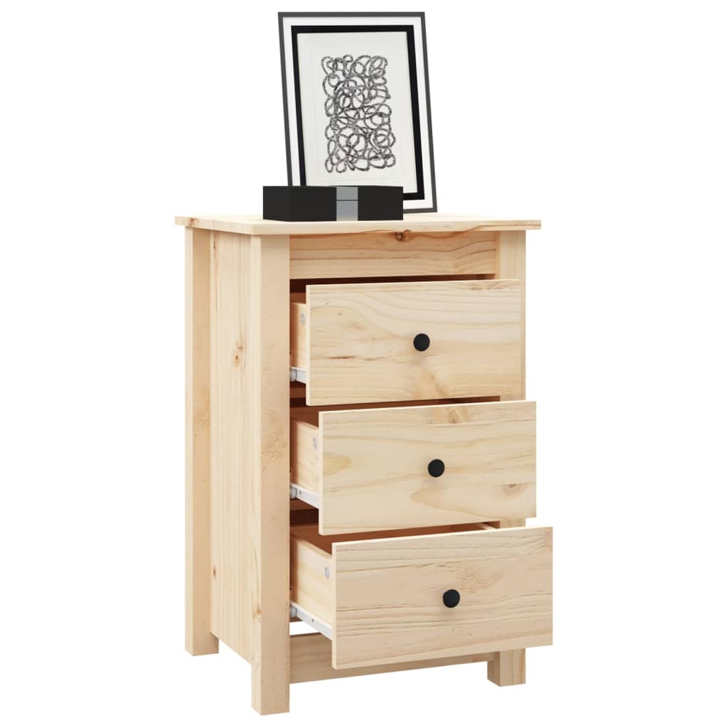 Bedside tables, 2 pcs., 40x35x61.5 cm, solid pine wood