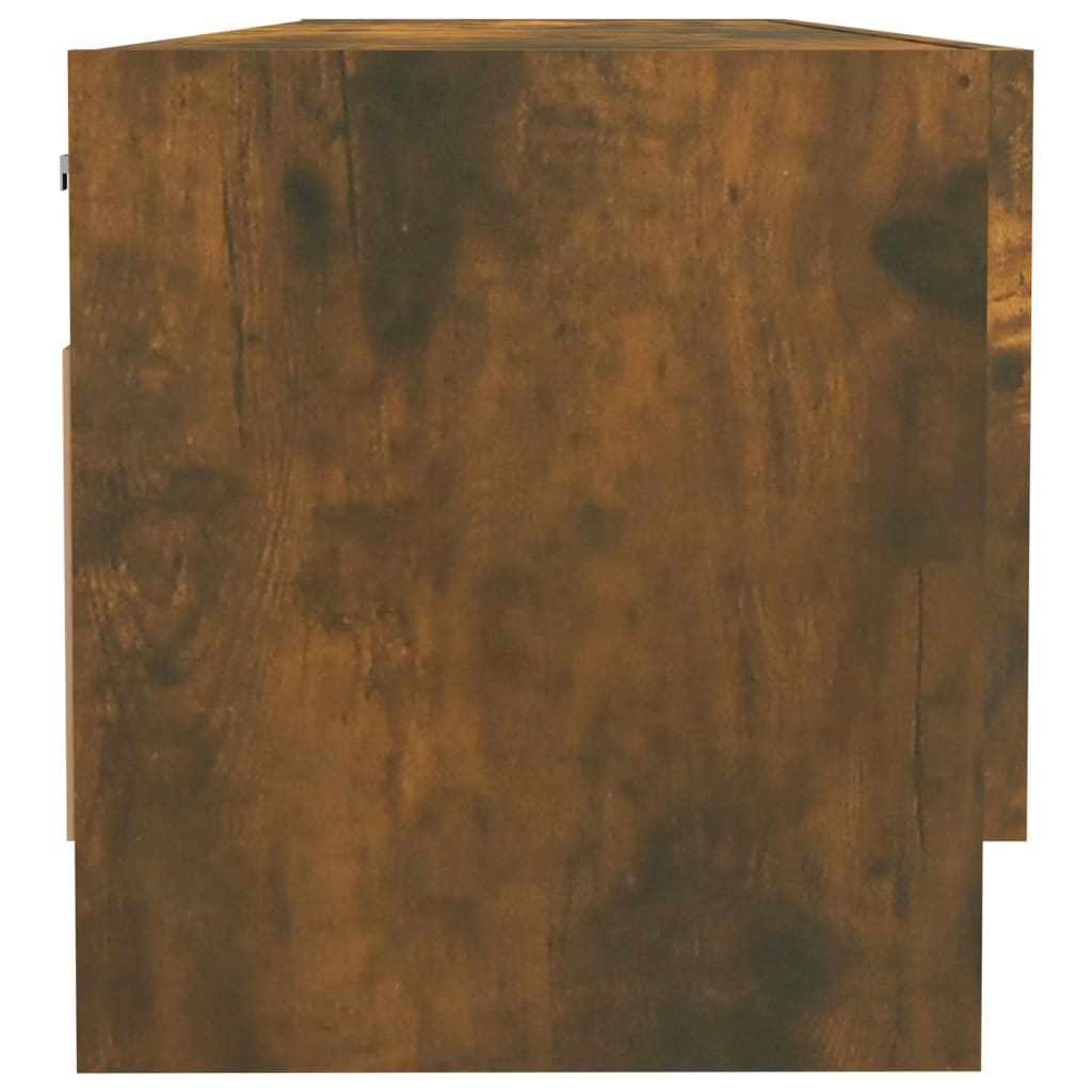 Wardrobe, smoky oak, 100x32.5x35 cm, processed wood