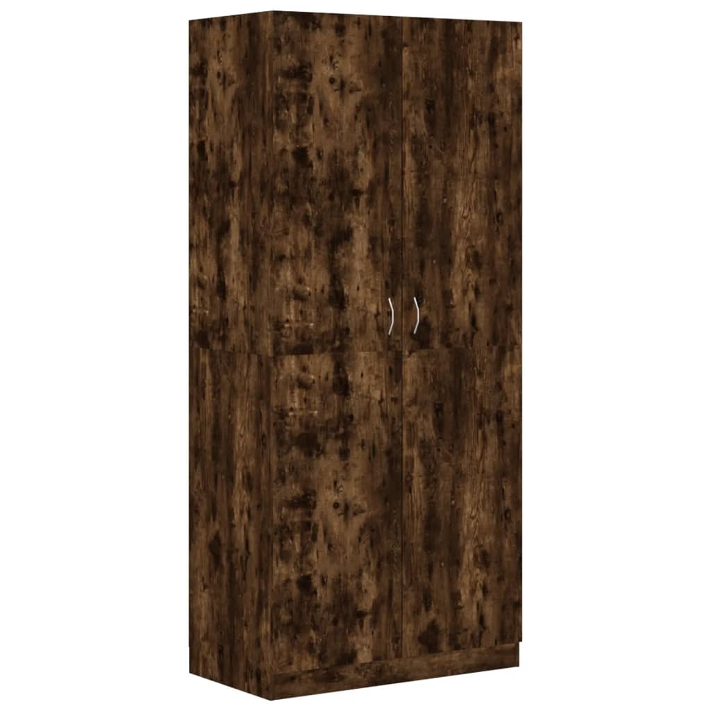 Wardrobe, smoky oak, 90x52x200 cm, engineered wood