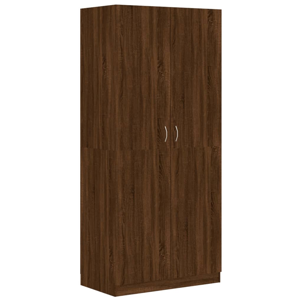 Wardrobe, brown oak, 90x52x200 cm, processed wood