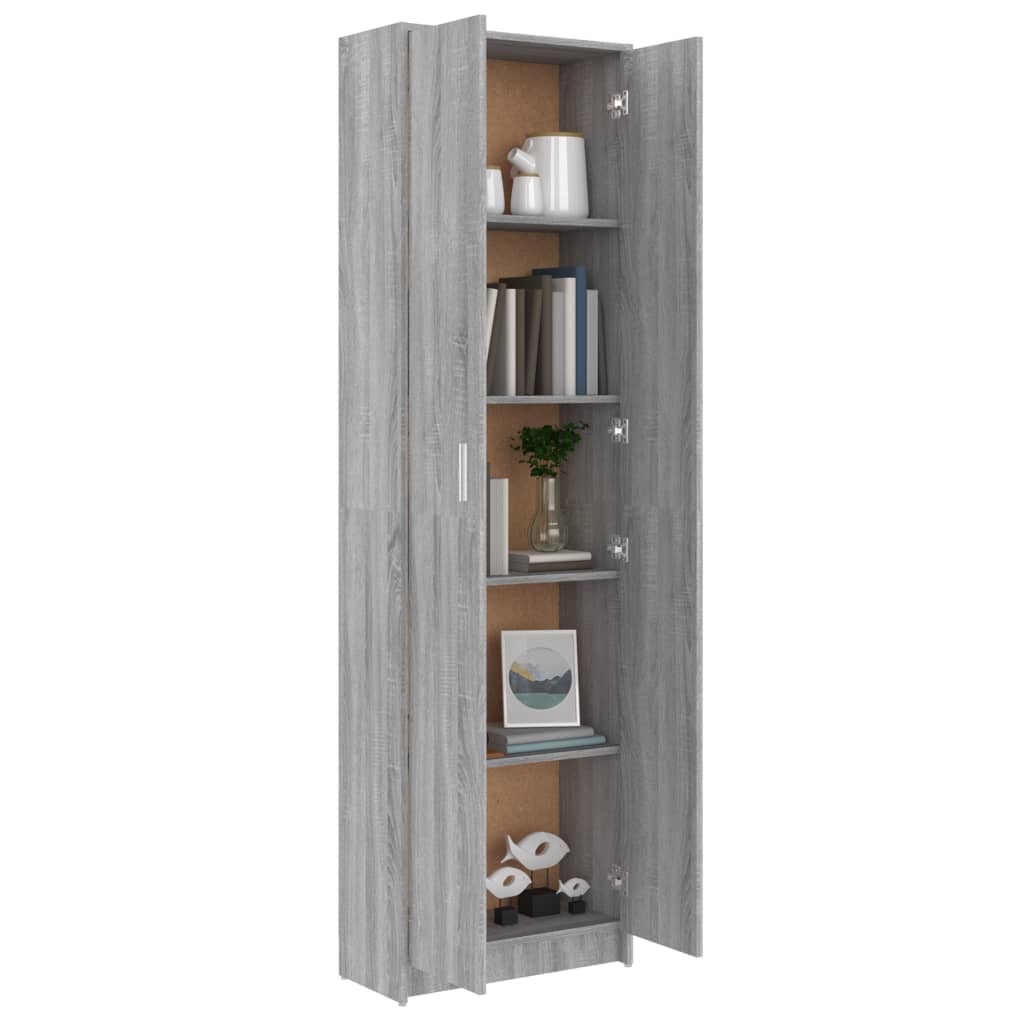 Hallway wardrobe, sonoma grey, 55x25x189 cm, engineered wood