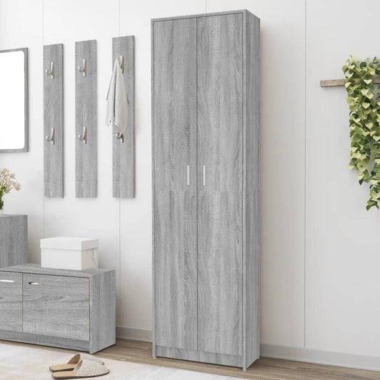 Hallway wardrobe, sonoma grey, 55x25x189 cm, engineered wood