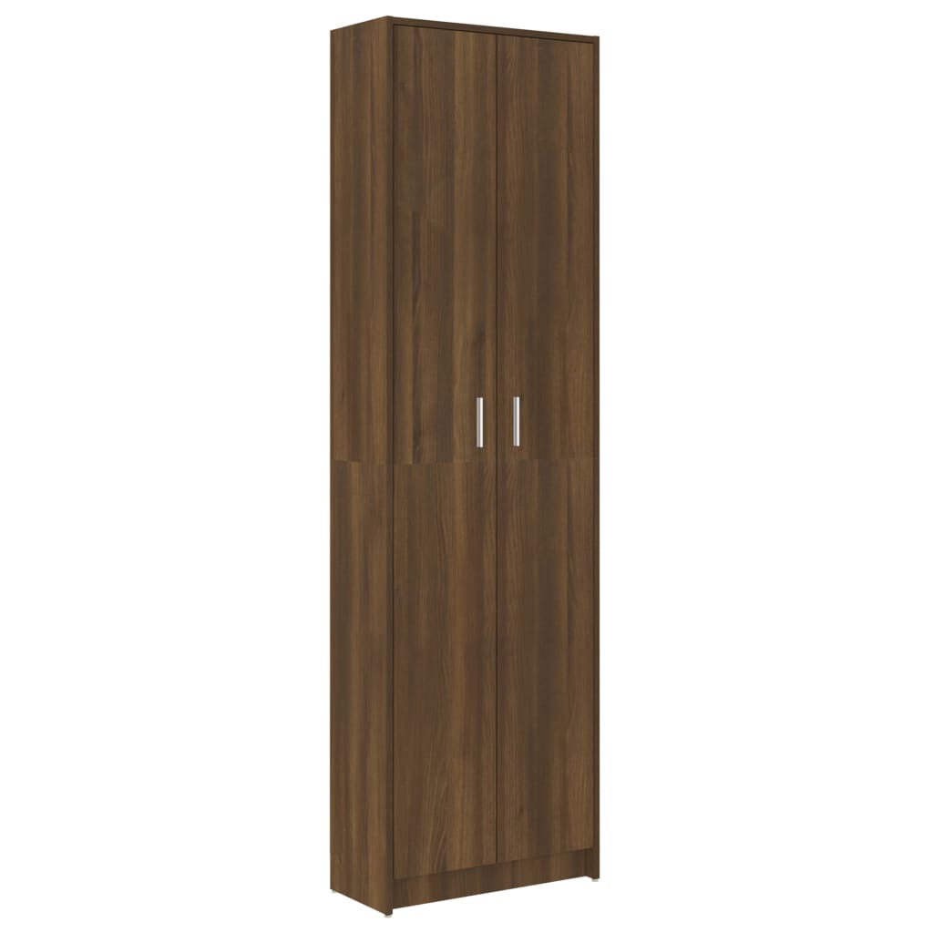 Hallway wardrobe, brown oak, 55x25x189 cm, processed wood