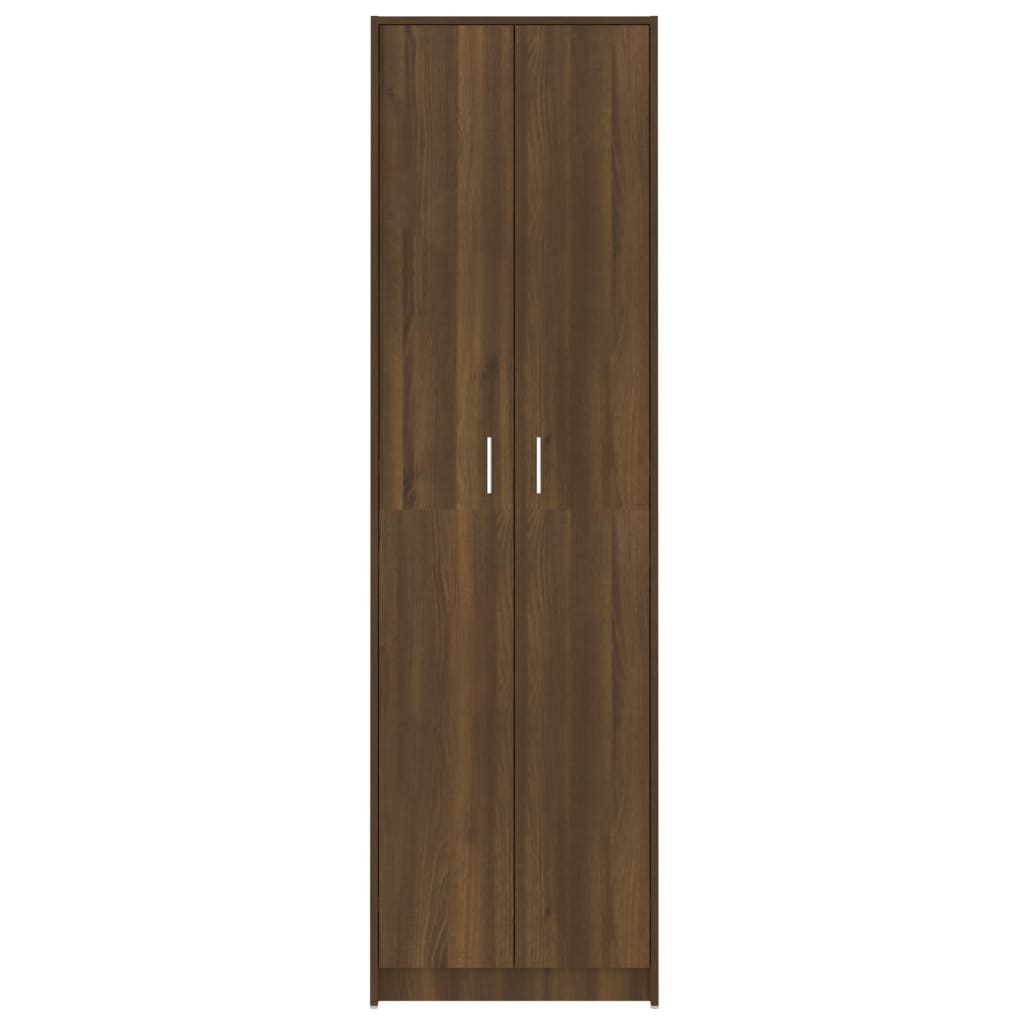 Hallway wardrobe, brown oak, 55x25x189 cm, processed wood