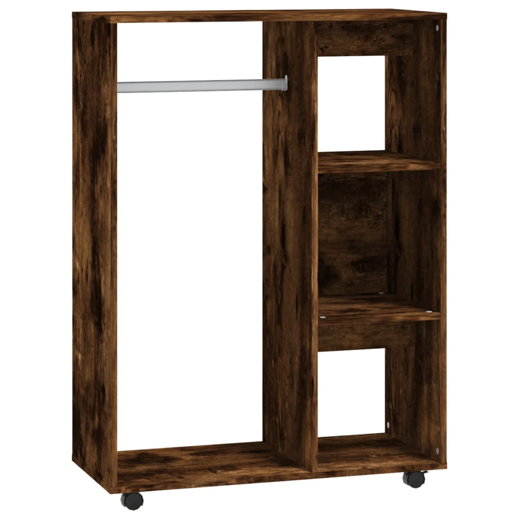 Wardrobe, smoky oak, 80x40x110 cm, processed wood