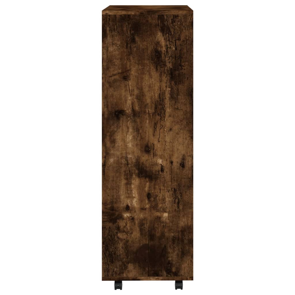 Wardrobe, smoky oak, 80x40x110 cm, processed wood