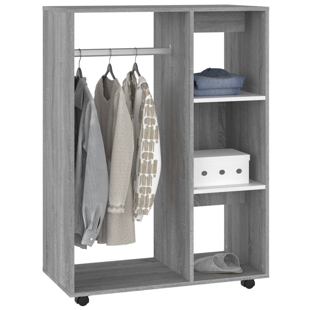 Wardrobe, sonoma grey, 80x40x110 cm, engineered wood