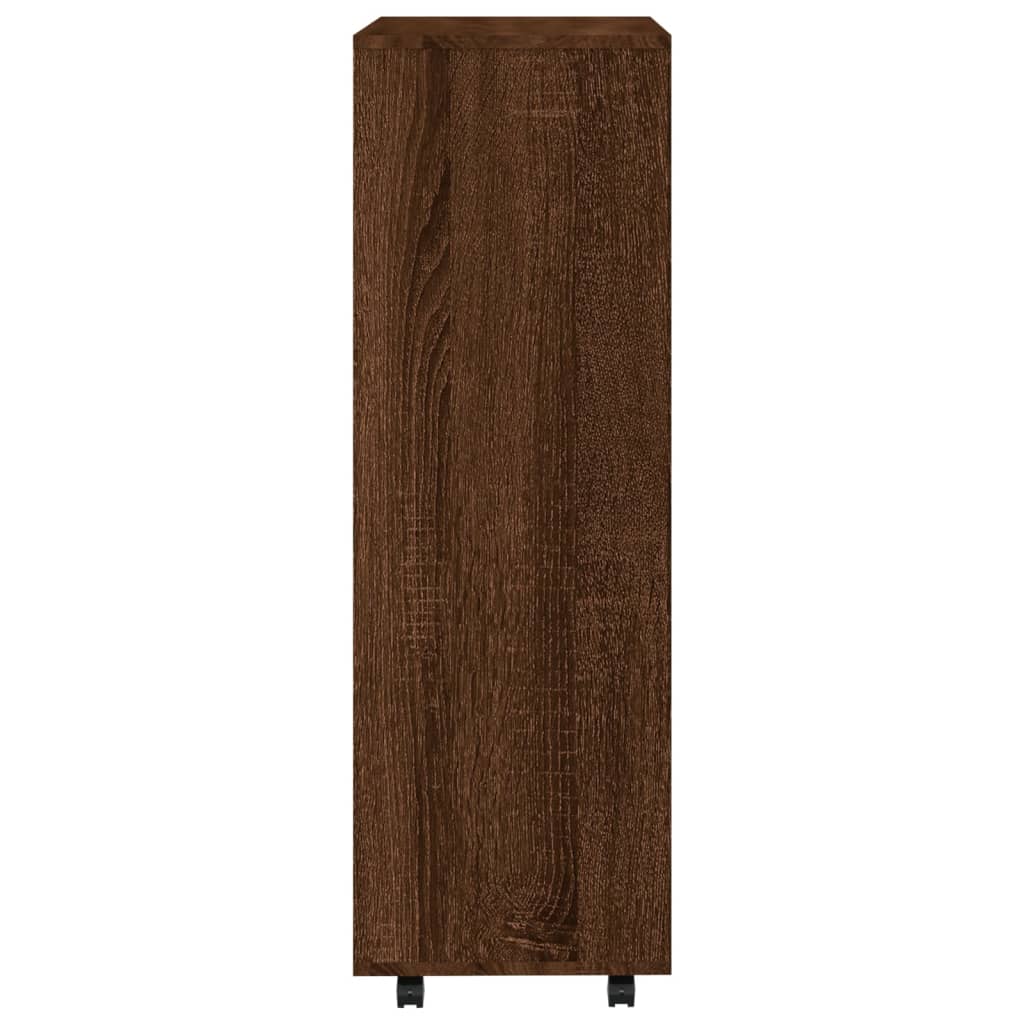 Wardrobe, brown oak, 80x40x110 cm, processed wood