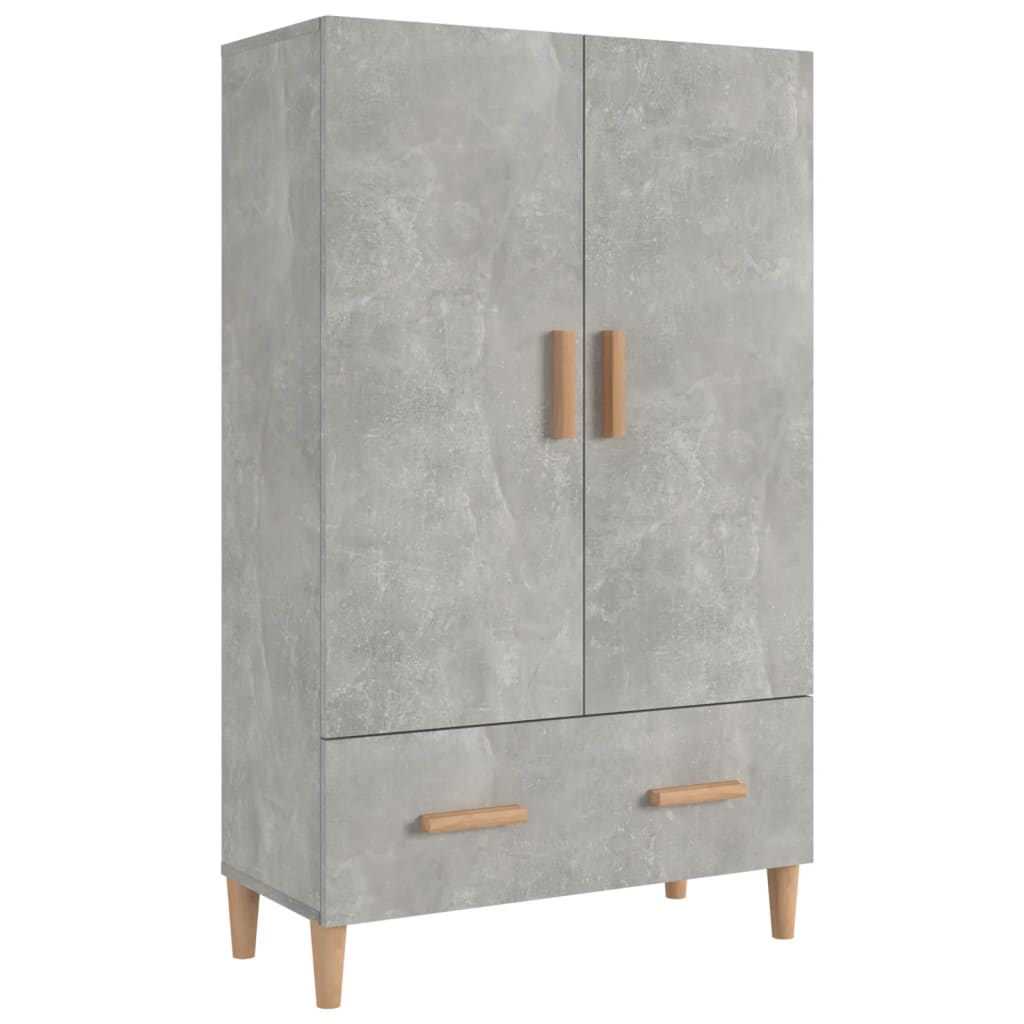 Tall cabinet, concrete gray, 70x31x115 cm, composite wood