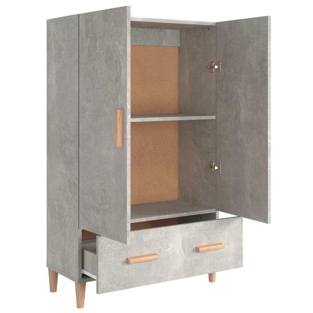 Tall cabinet, concrete gray, 70x31x115 cm, composite wood