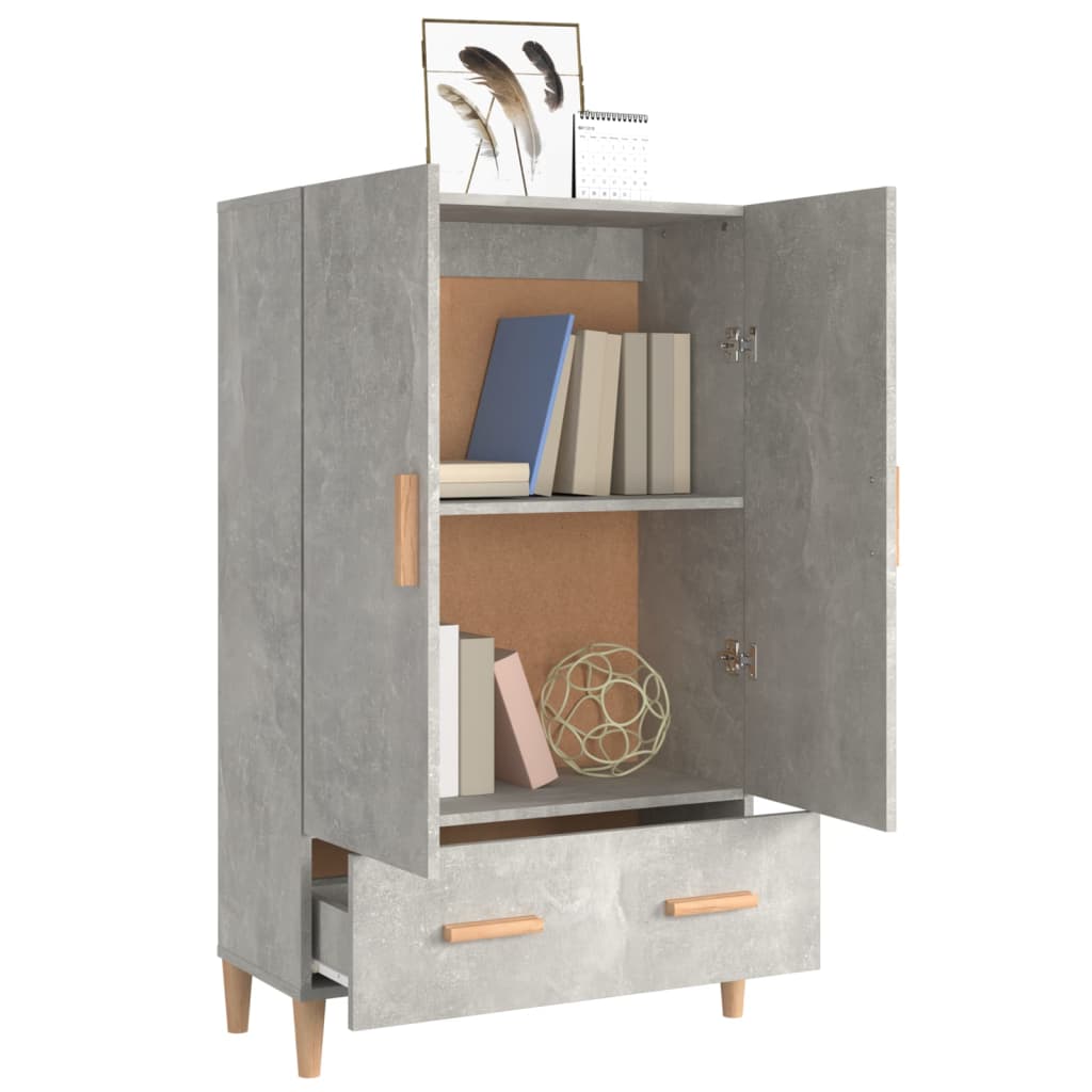 Tall cabinet, concrete gray, 70x31x115 cm, composite wood