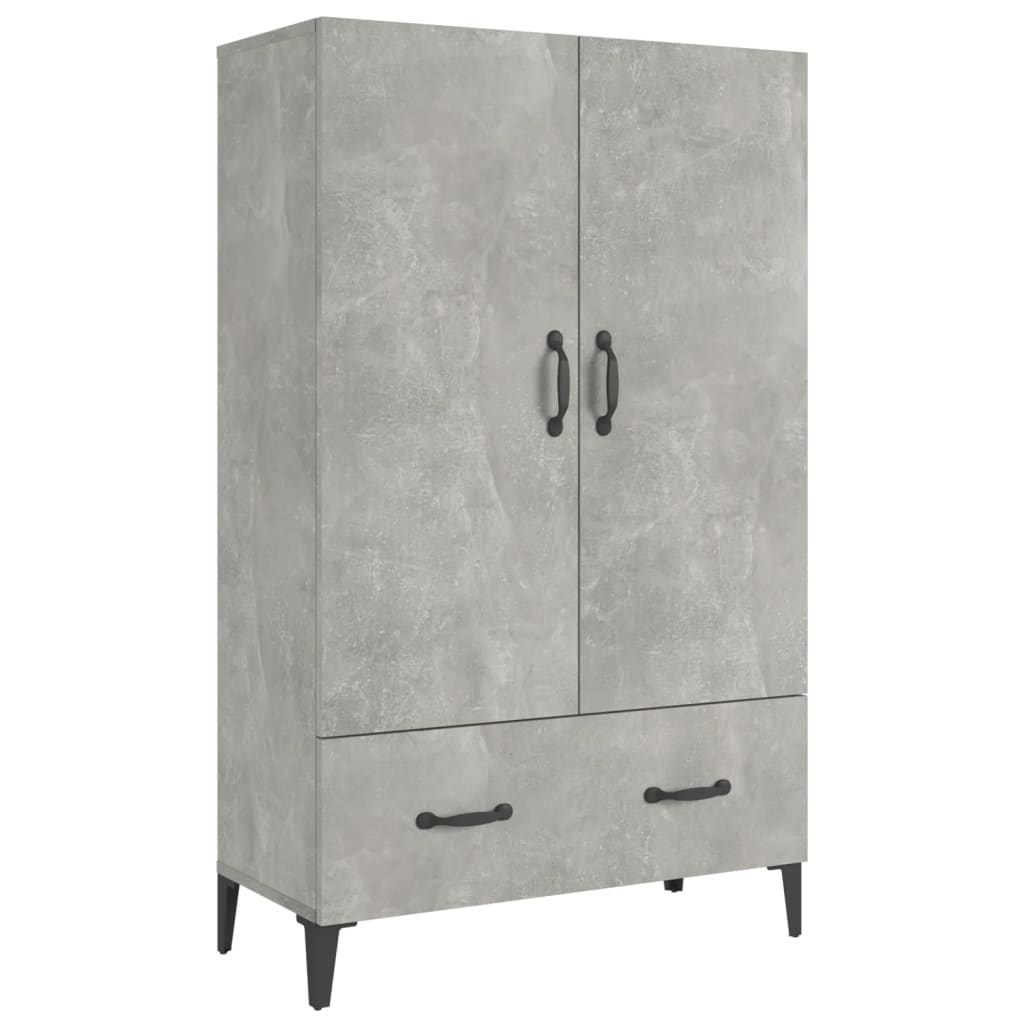 Tall cabinet, concrete gray, 70x31x115 cm, composite wood