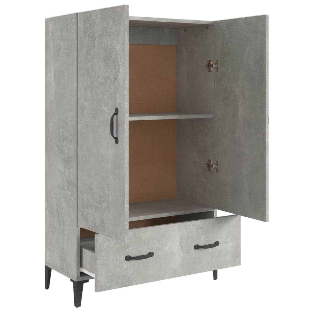 Tall cabinet, concrete gray, 70x31x115 cm, composite wood