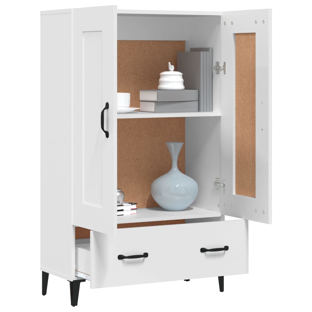 Tall cabinet, white, 70x31x115 cm, composite wood