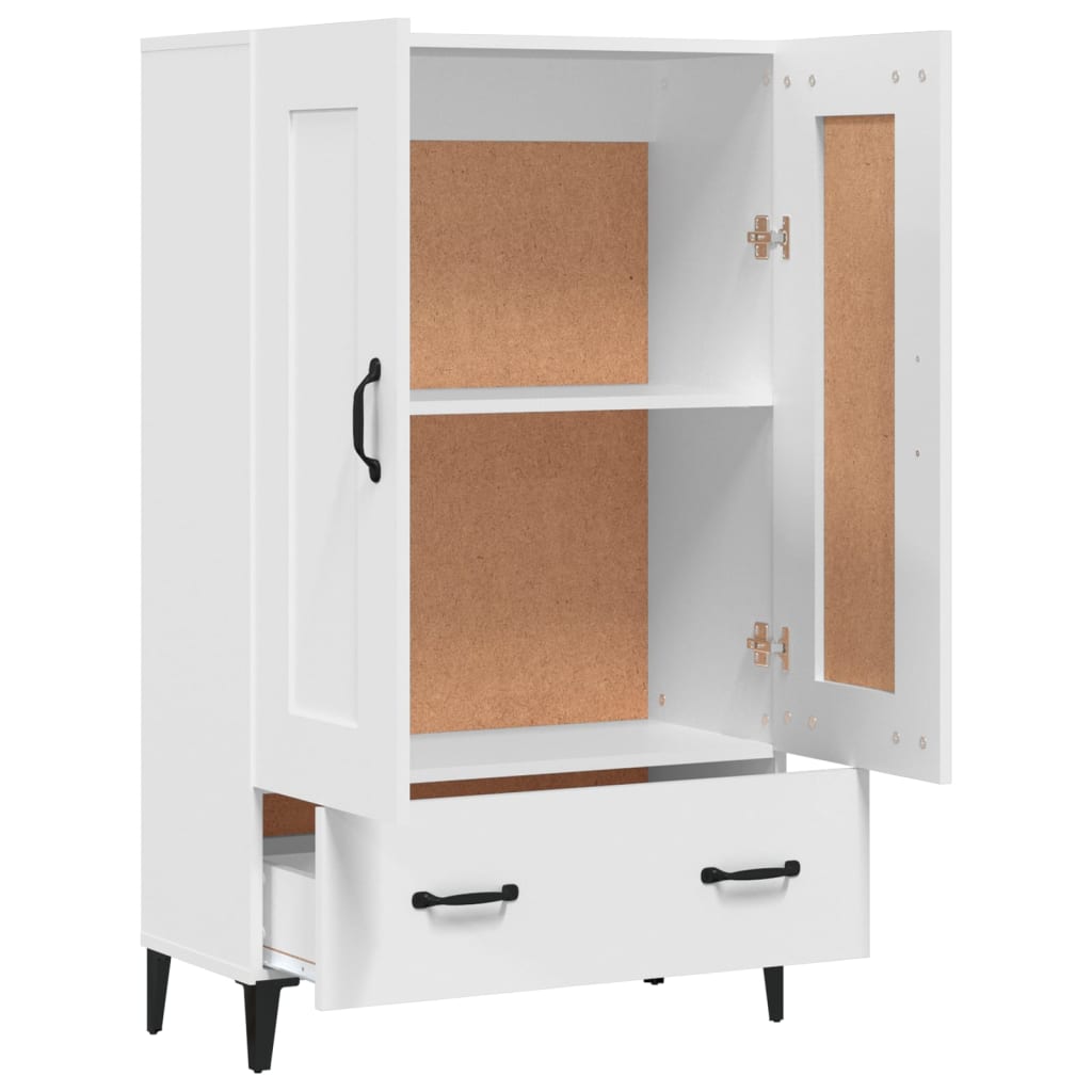 Tall cabinet, white, 70x31x115 cm, composite wood