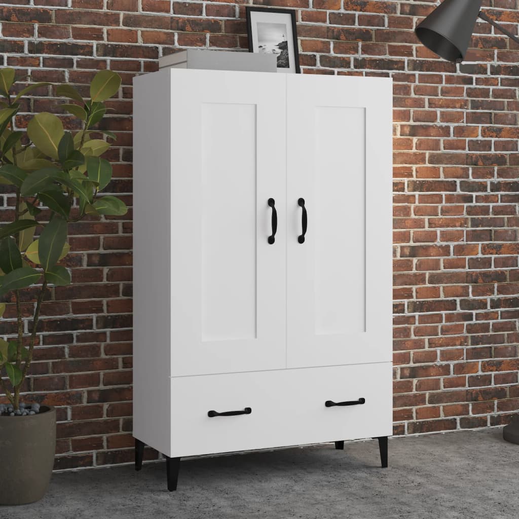 Tall cabinet, white, 70x31x115 cm, composite wood