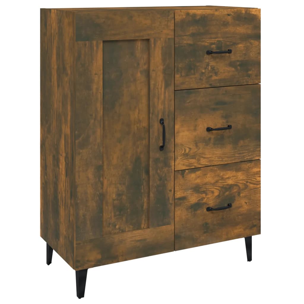 Wardrobe, smoky oak, 69.5x34x90 cm, composite wood