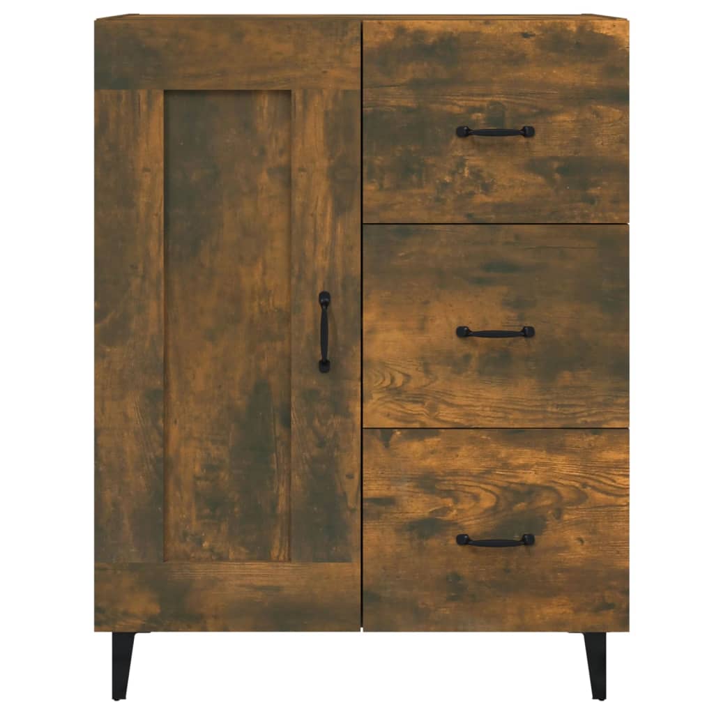 Wardrobe, smoky oak, 69.5x34x90 cm, composite wood