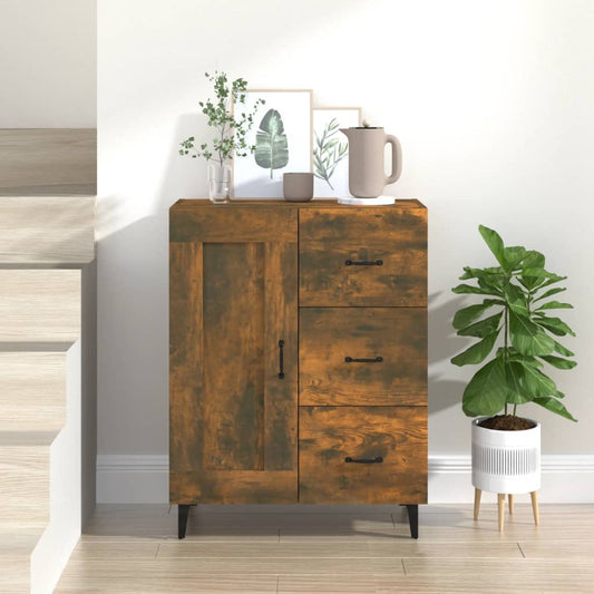 Wardrobe, smoky oak, 69.5x34x90 cm, composite wood