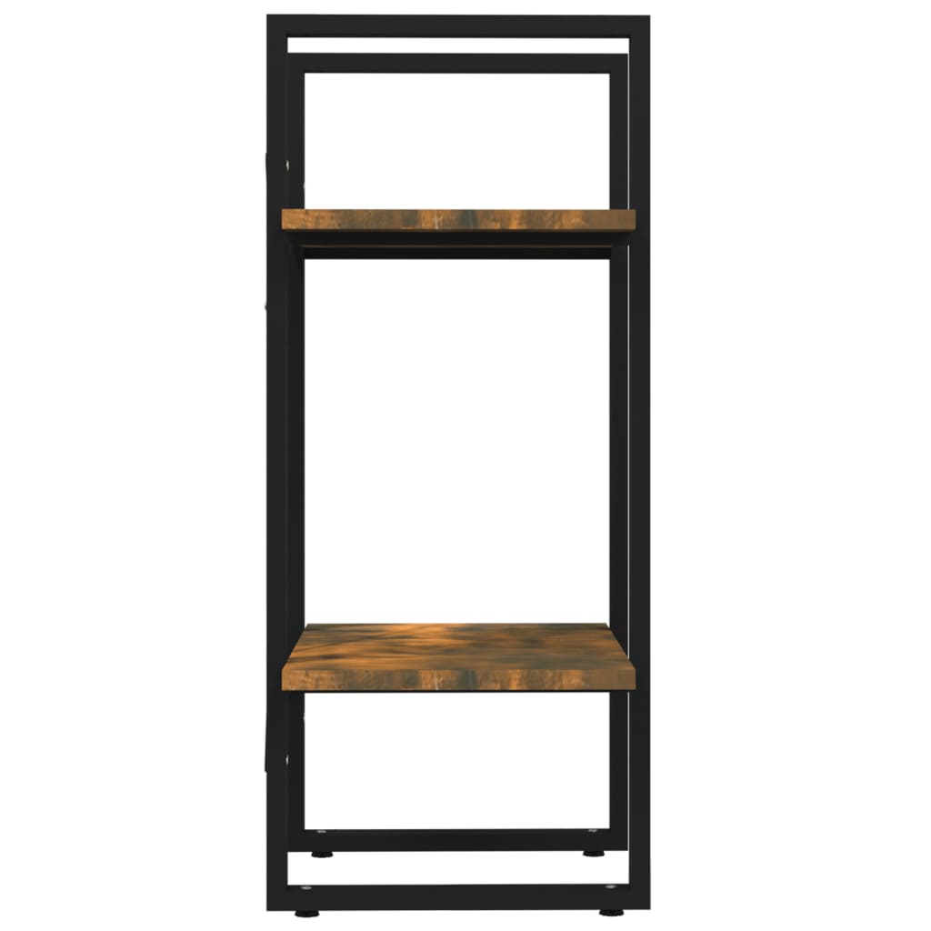 2-tier bookcase smoky oak 40x30x70 cm composite wood