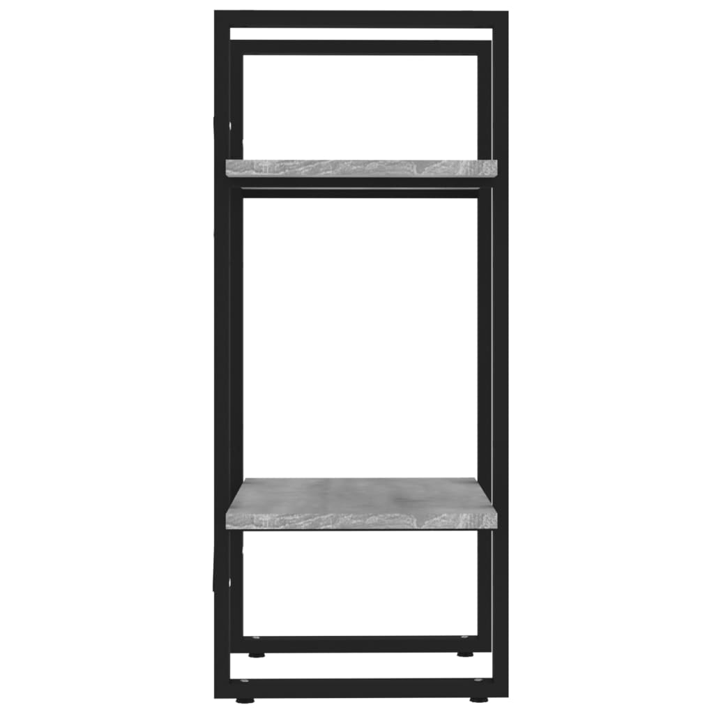 2-tier bookcase, sonoma gray, 40x30x70 cm, composite wood