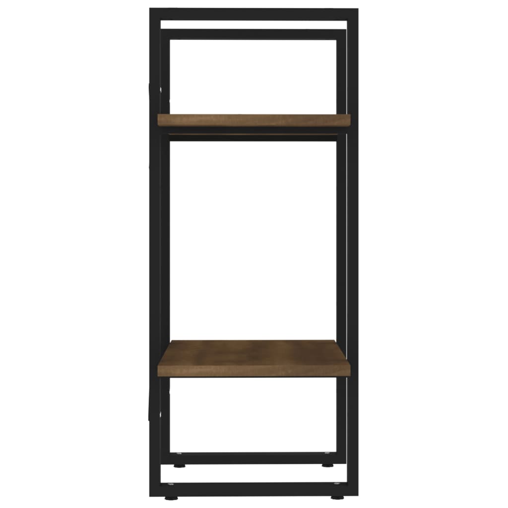 2-tier bookcase brown oak 40x30x70 cm composite wood