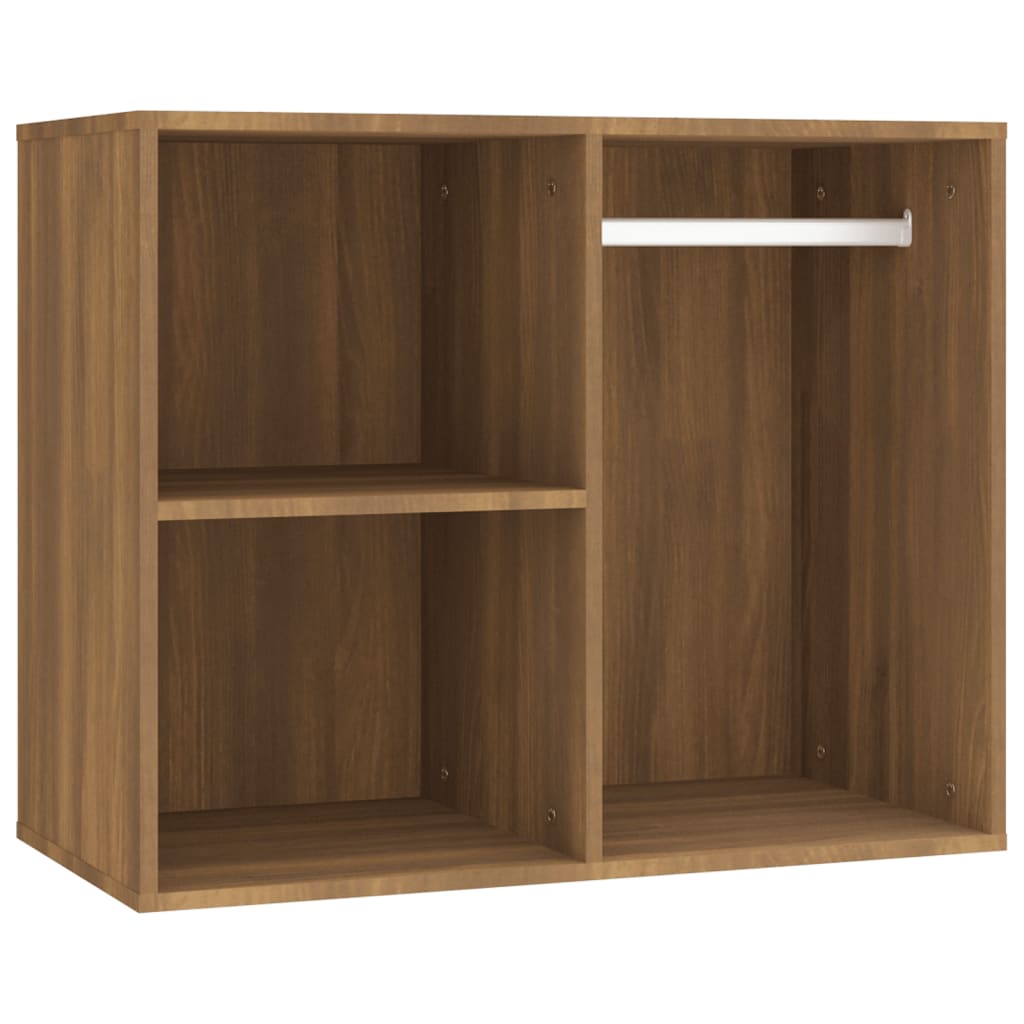 LED dressing table set, brown oak, engineered wood