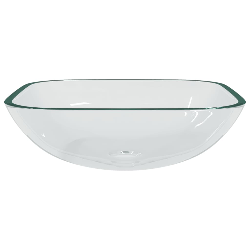 Sink, transparent, 42x42x14 cm, glass