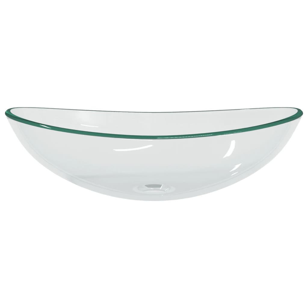 Sink, transparent, 54.5x35x15.5 cm, tempered glass