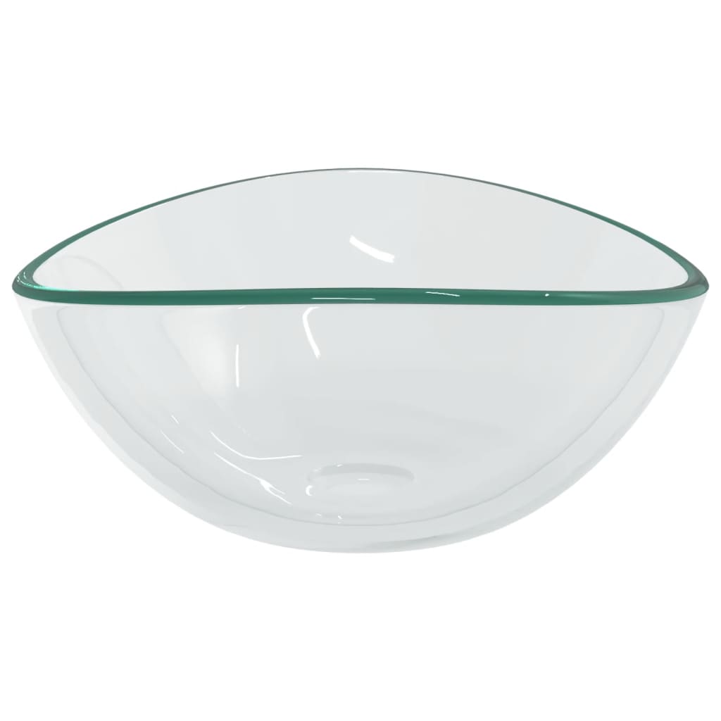 Sink, transparent, 54.5x35x15.5 cm, tempered glass