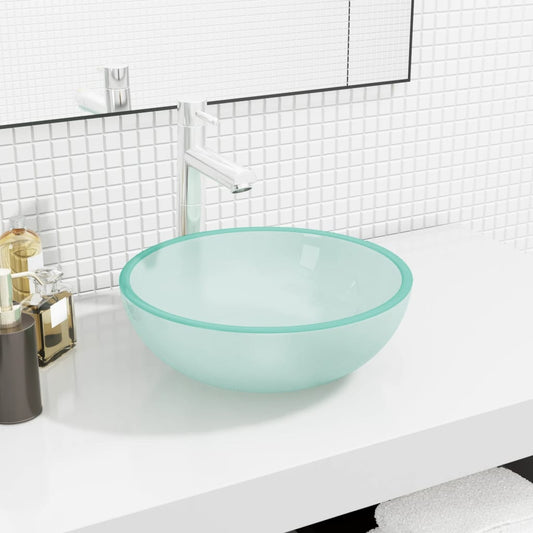 Tempered glass sink, 35x12 cm, matte