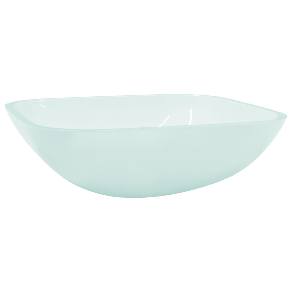 Glass sink, 42x42x14 cm, matte