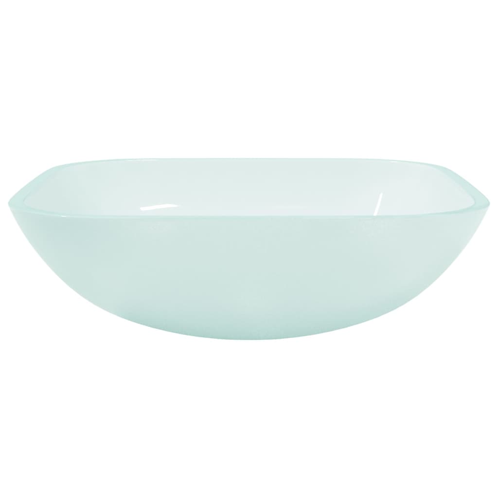 Glass sink, 42x42x14 cm, matte