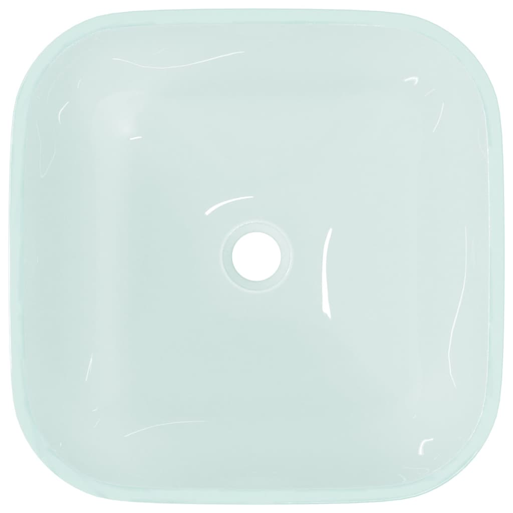 Glass sink, 42x42x14 cm, matte