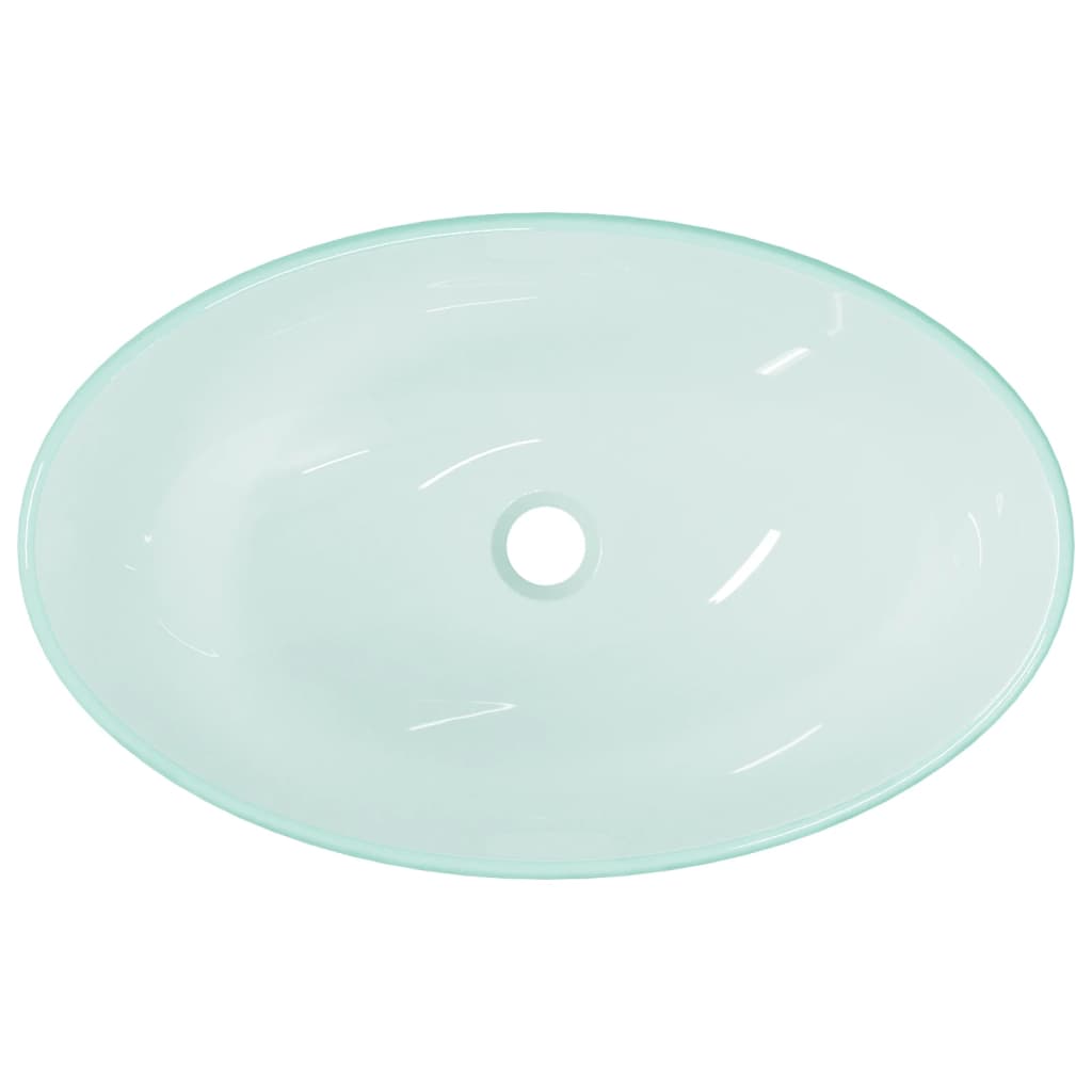 Tempered glass sink, 54.5x35x15.5 cm, matte