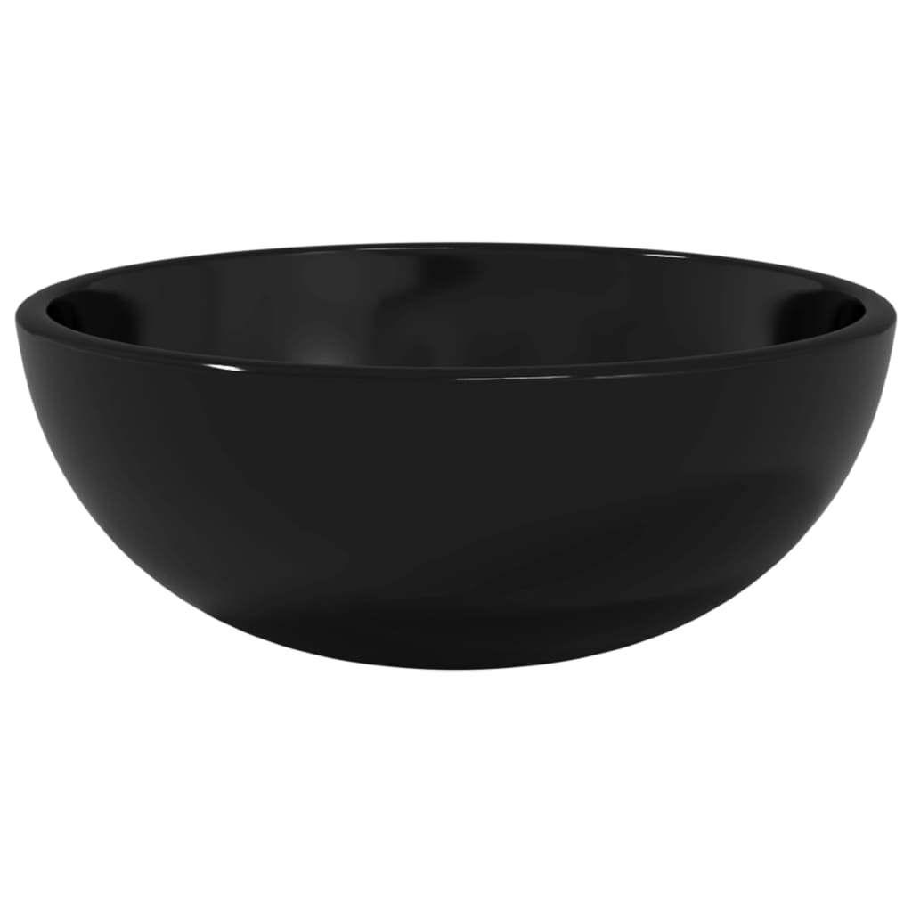 Tempered glass sink, black, 30x12 cm