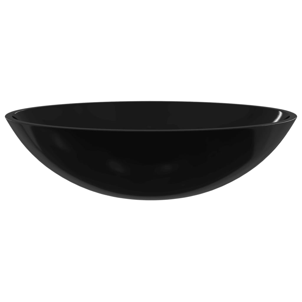 Glass sink, black, 50x37x14 cm