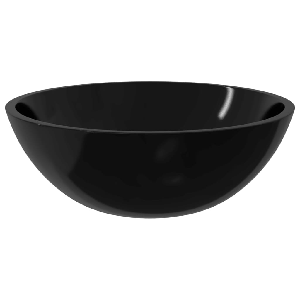 Glass sink, black, 50x37x14 cm