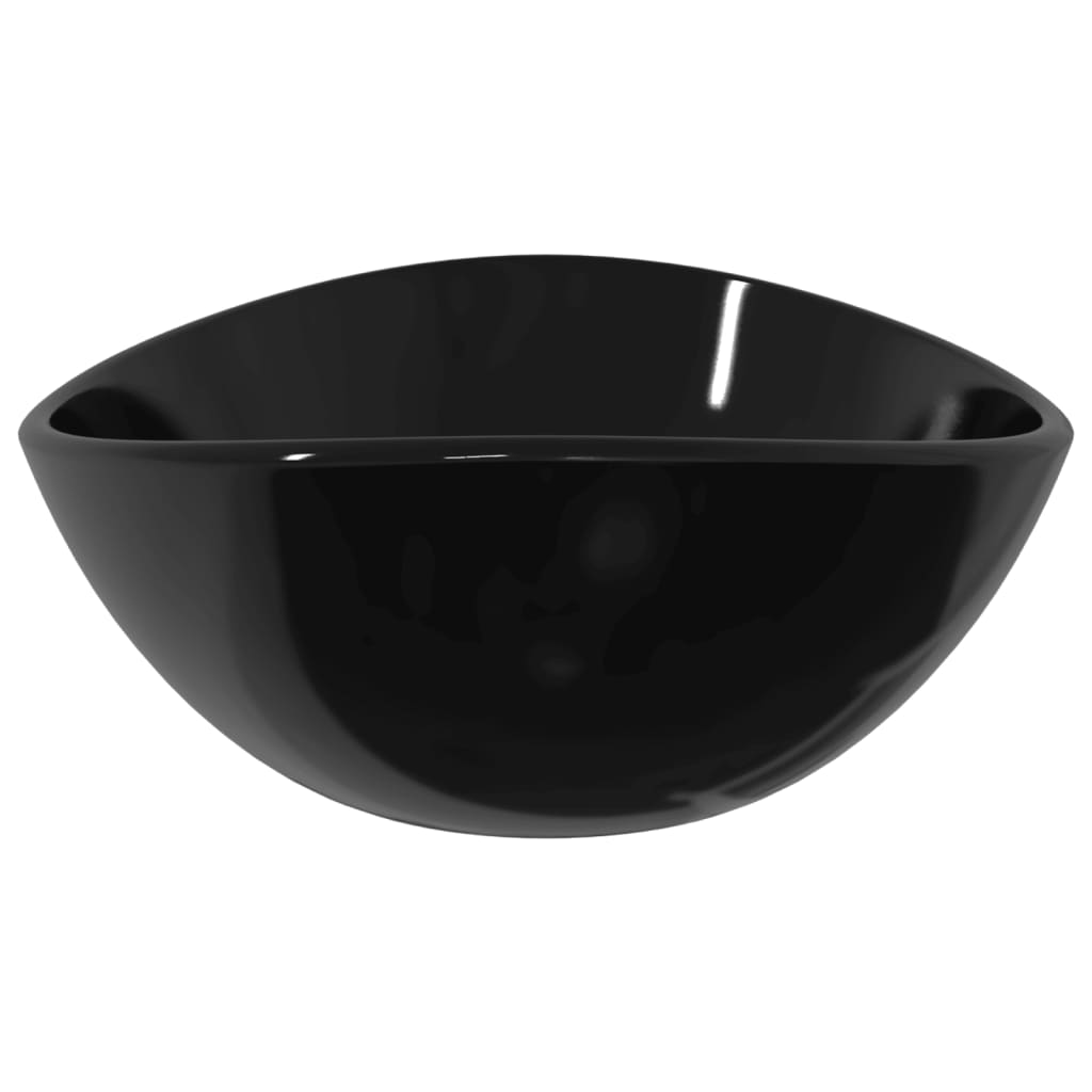 Tempered glass sink, black, 54.5x35x15.5 cm