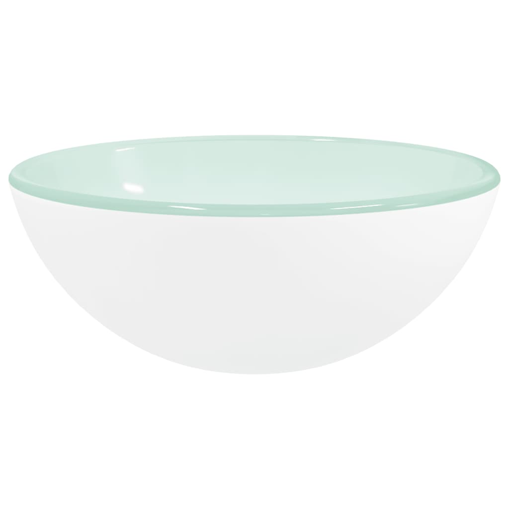 Tempered glass sink, white, 30x12 cm