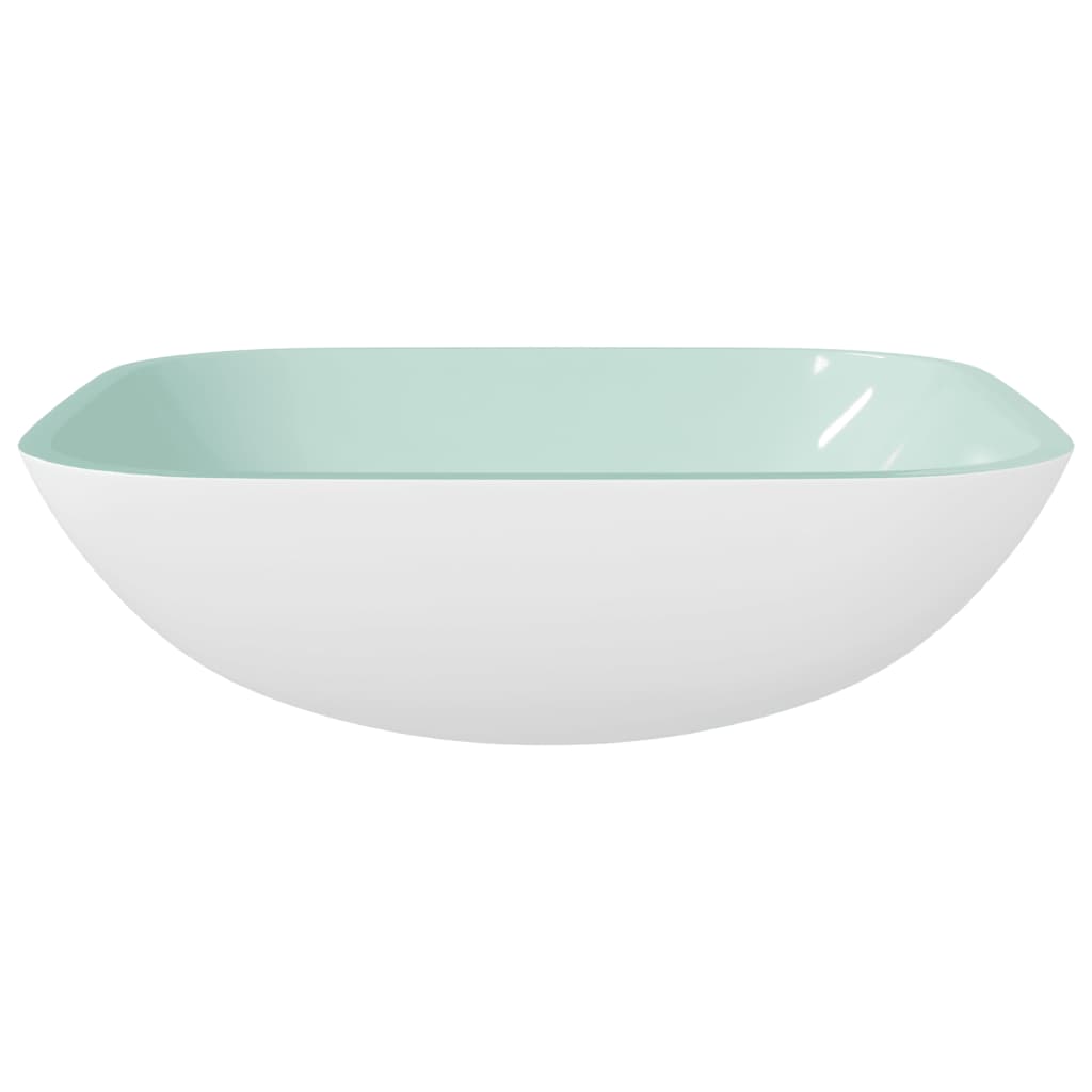 Glass sink, white, 42x42x14 cm