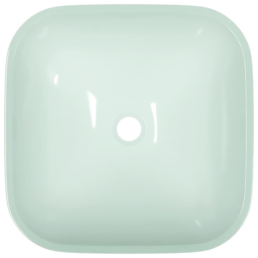 Glass sink, white, 42x42x14 cm