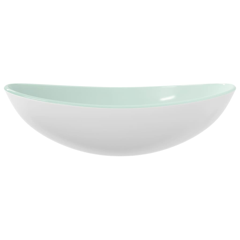 Tempered glass sink, white, 54.5x35x15.5 cm