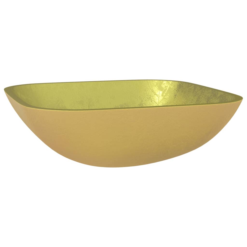 Glass sink, gold, 42x42x14 cm