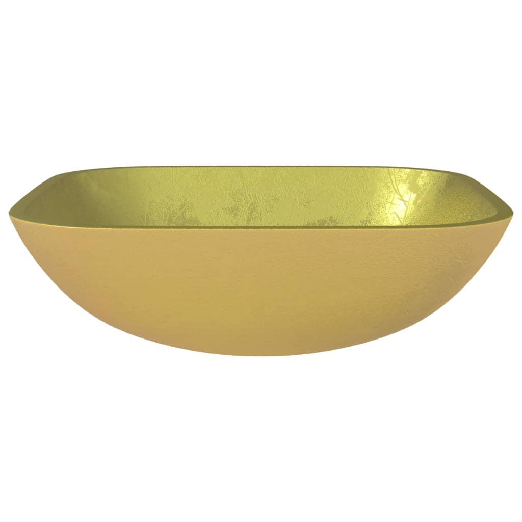 Glass sink, gold, 42x42x14 cm