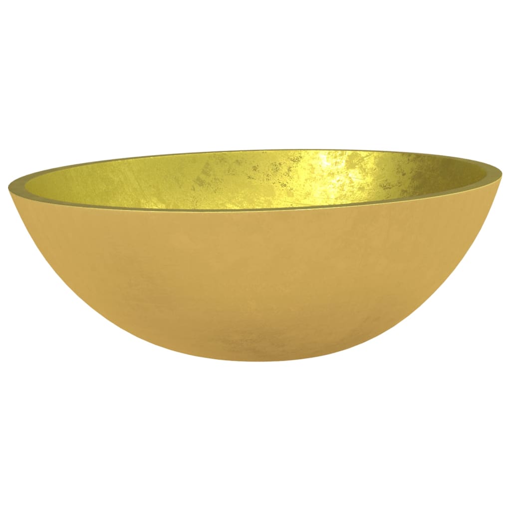 Glass sink, gold, 50x37x14 cm